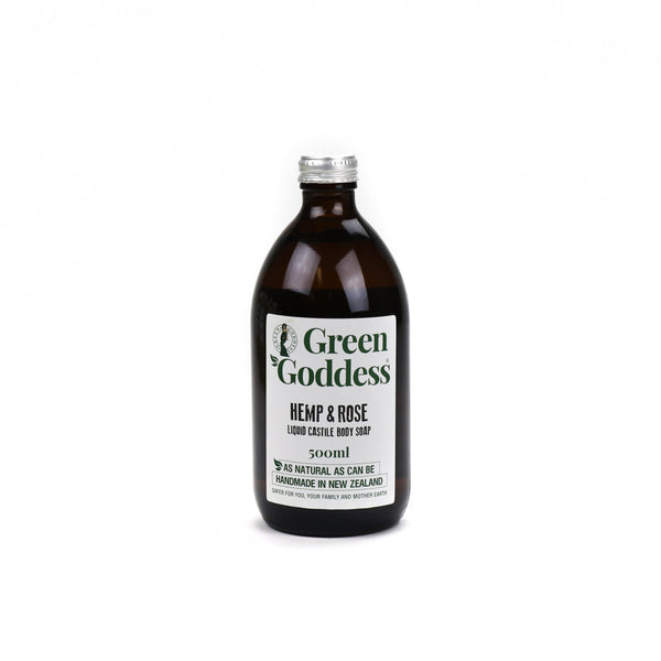 Green Goddess Hemp & Rose Liquid Castile Body Soap
