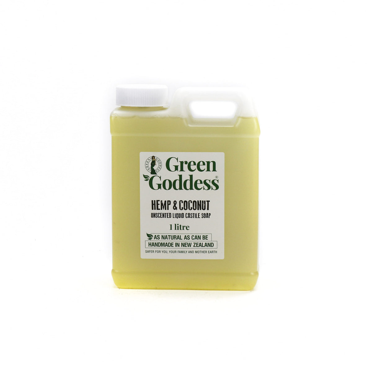Green Goddess Hemp & Coconut Unscented Liquid Castile Soap