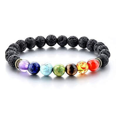 chakra lava bracelet