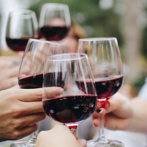 glasses of red wine