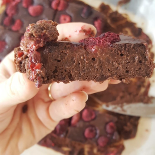 Nat's Healthier Chocolate Raspberry Brownie