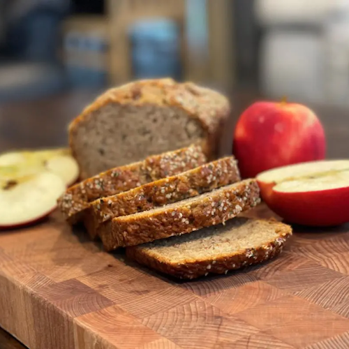 home made apple loaf cake