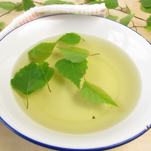 birch water hair rinse