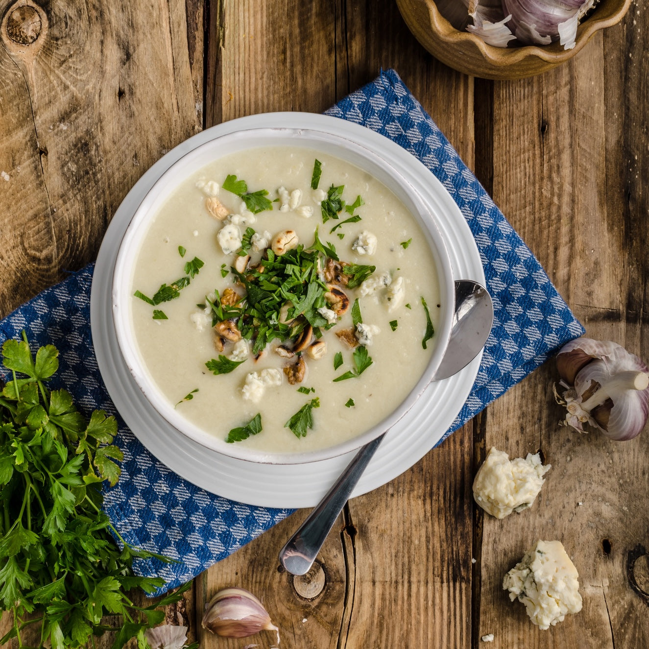 Awapuni's Blue Cheese & Cauliflower Soup