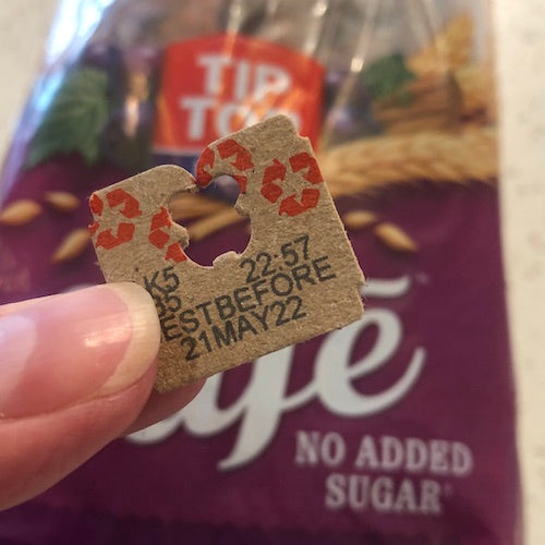 recyclable compostable cardboard bread tag NZ