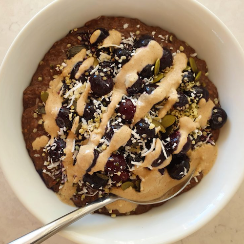 chia hemp flax porridge