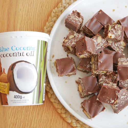 delish coconut energy slice