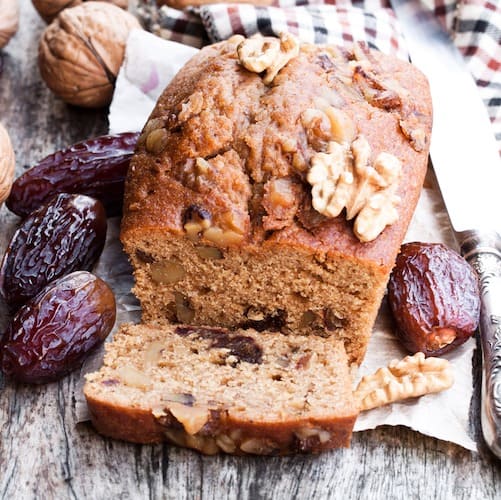 Eggless Spiced Date & Walnut Loaf