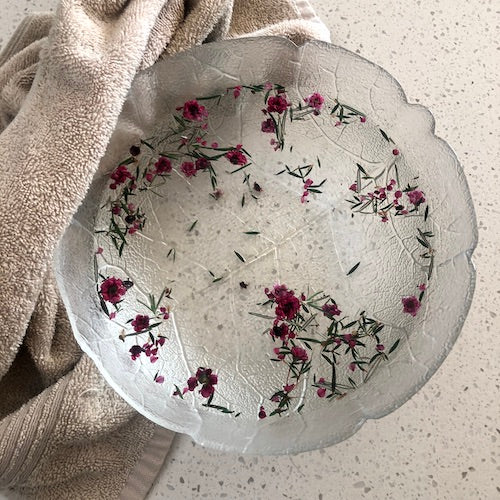 essential oil and petal facial steam bath