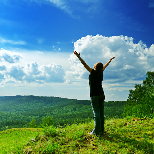 Young woman enjoying the fresh air.