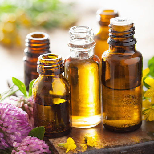 essential oils and medical flowers herbs