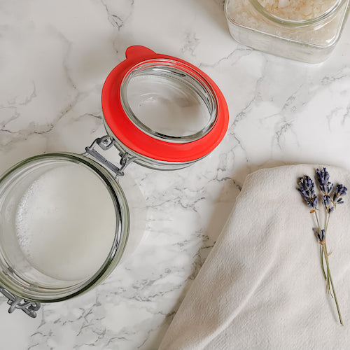 Homemade lavender cleaning paste