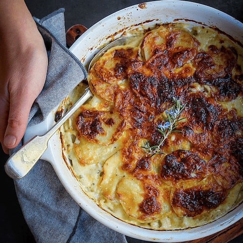 Cheesy Potato & Cauliflower  Gratin