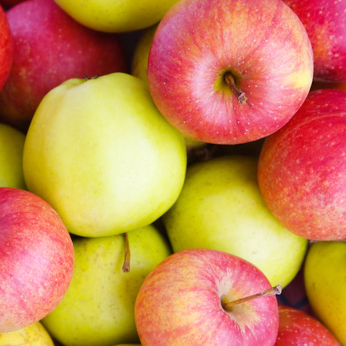 red and green apples