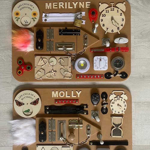 Riley and Grey Activity Board