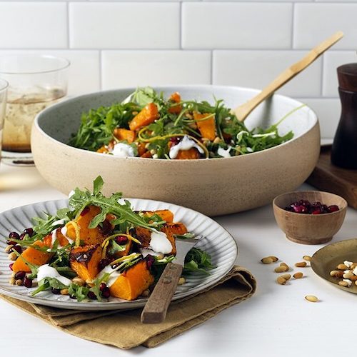 rocket squash feta salad leaderbrand