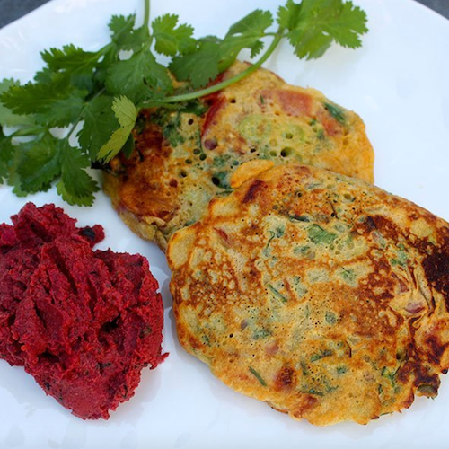 savoury chickpea pancakes