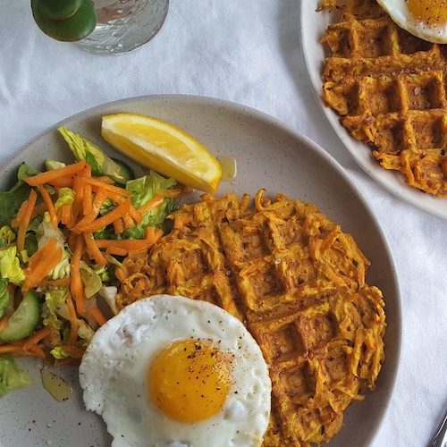 Natalie's Sweet Potato & Carrot Waffles