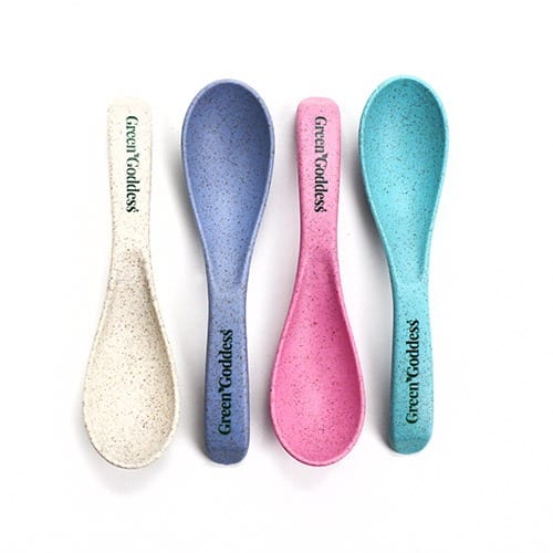 eco wheat straw spoons group