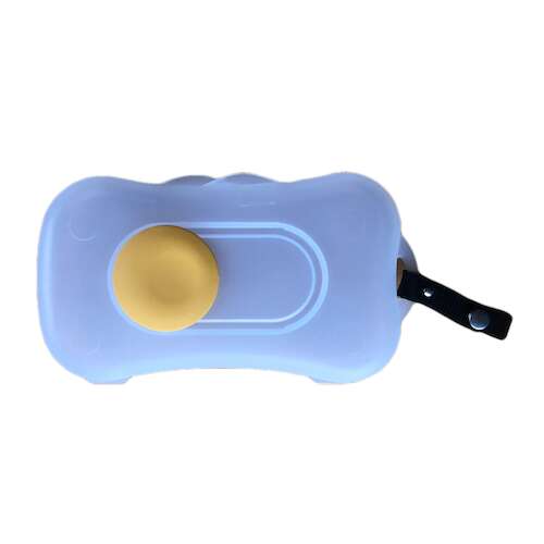 baby wipe travel case yellow dot