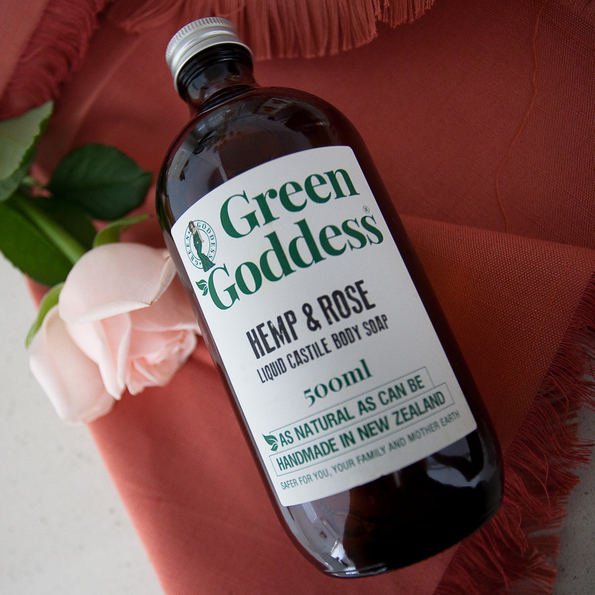 Green Goddess Hemp & Rose Liquid Castile Body Soap