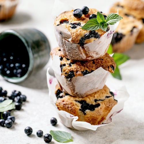 Ann’s Eggless Blueberry Muffins