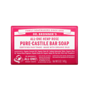 Dr Bronner's Rose Castile Bar Soap