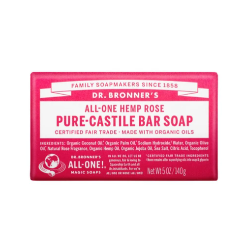 Dr Bronner's Rose Castile Bar Soap