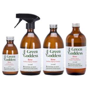 Green Goddess rose multipurpose surface spray cleaners in glass