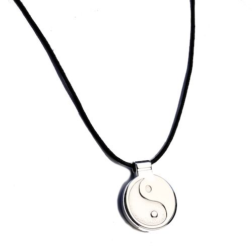 nu me EMF protection necklace silver Yin Yang