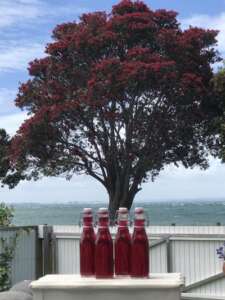 pohutukawa tree with cordial