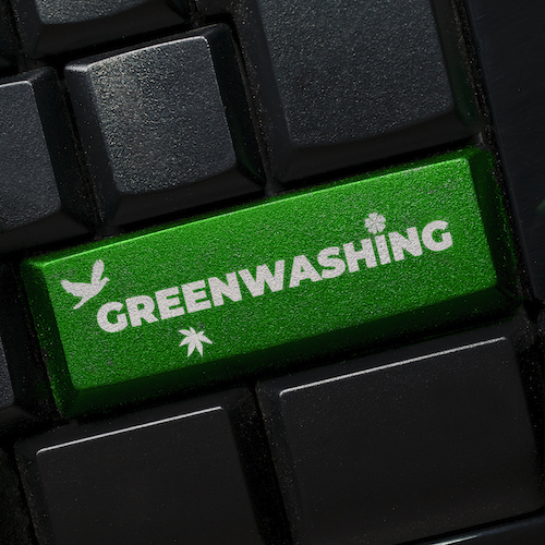 Greenwashing on key board