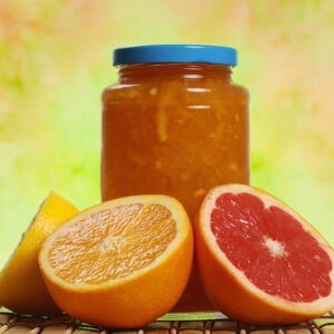 jar of citrus marmalade