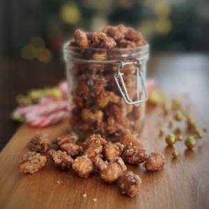 candied cinnamon nuts with hemp hearts