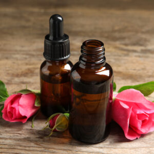 DIY jojoba and rose essential oil make up remover