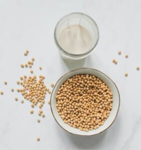 soy milk and beans
