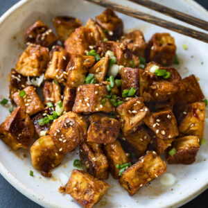 crispy glazed tofu