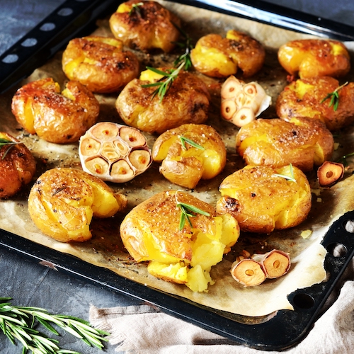 smashed potatoes