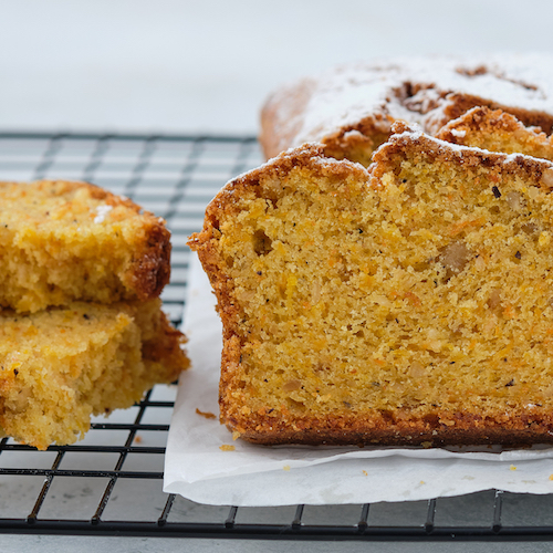 eggless carrot nut loaf