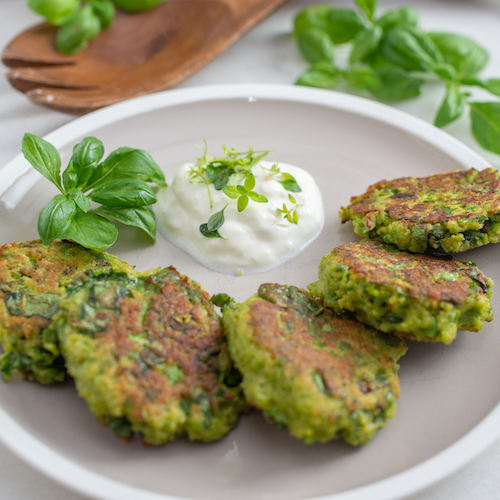 brocolli fritters Mana Retreat